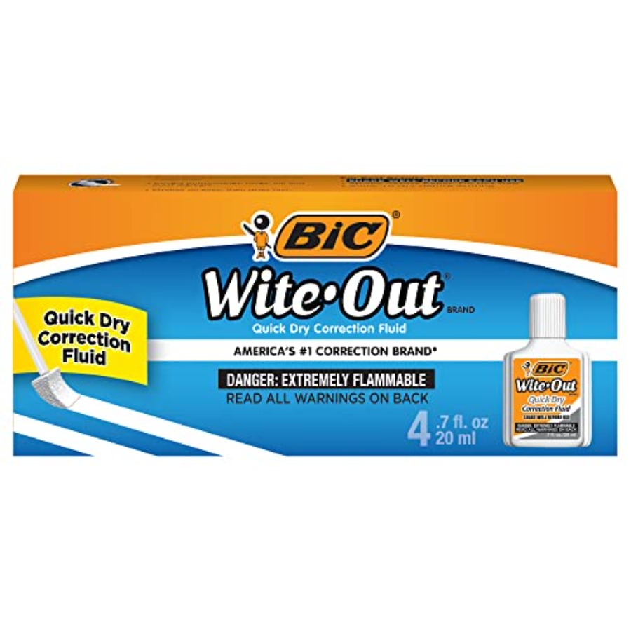 Correction Fluid White - Wite-Out Brand Quick Dry Correction Fluid,