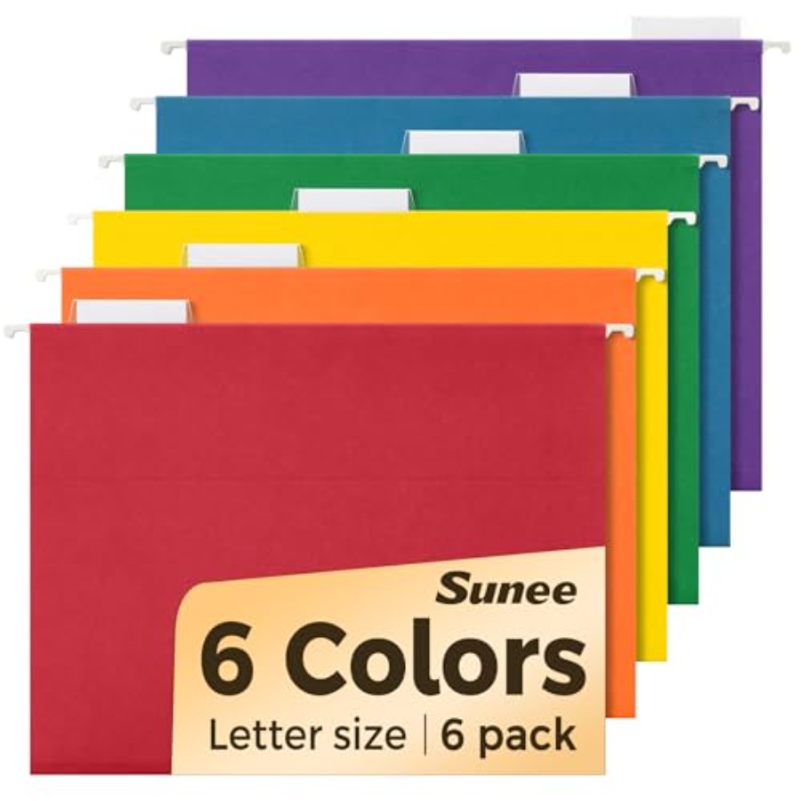 File Folder Hanging - Hanging File Folders, 6 Pack Letter