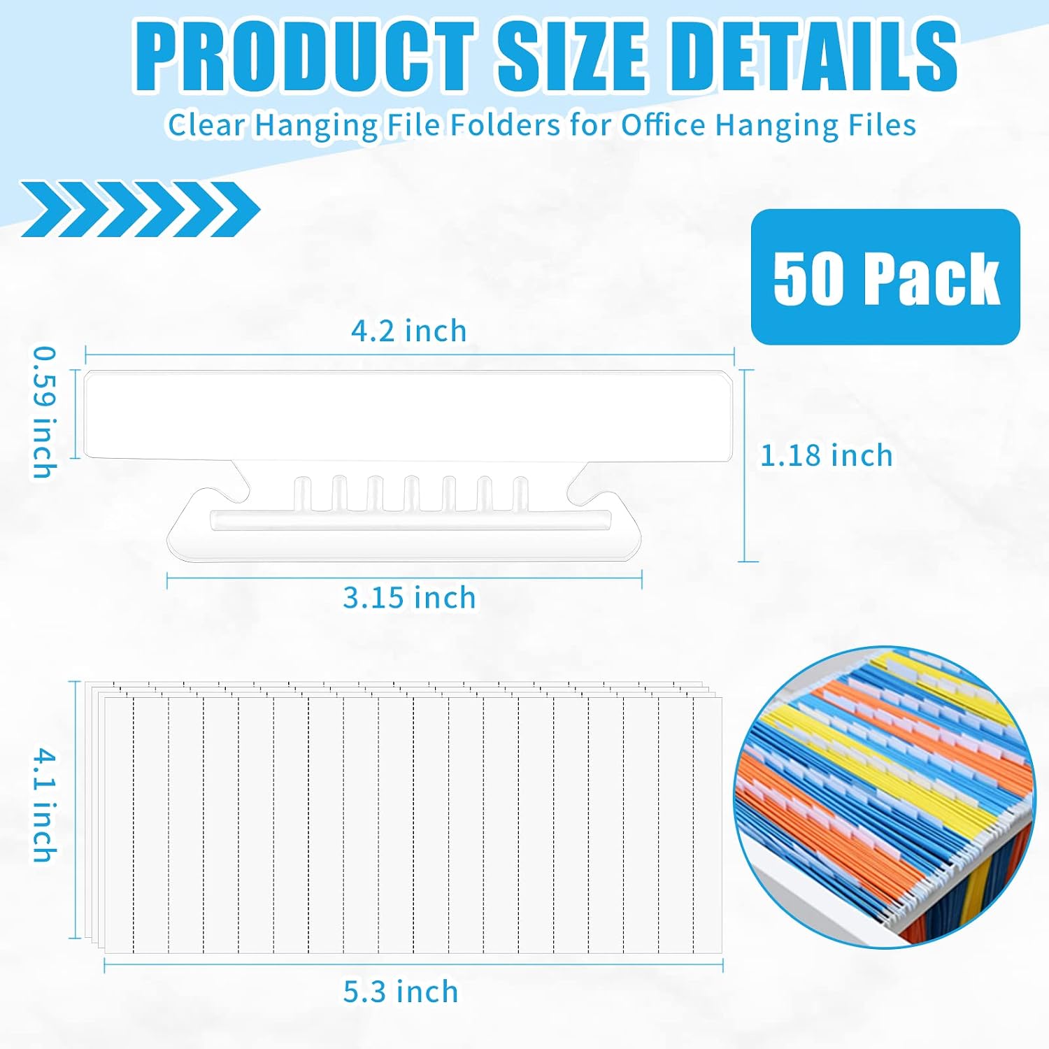 50 Pack Clear Hanging File Fol - File Folder Hanging recension och pris
