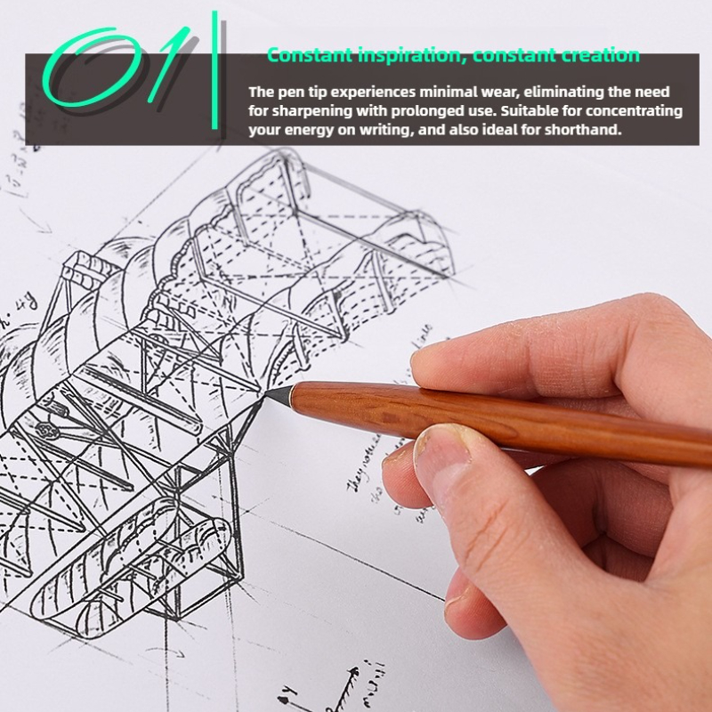 Wooden Eternal Pencil No Sharp - Is Stationery Office Supply recension och pris