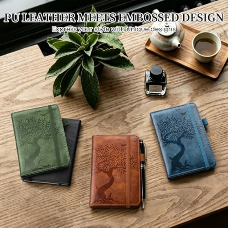 A6 Pocket Notebook Lined Journ - Journal Leather Hardcover recension och pris