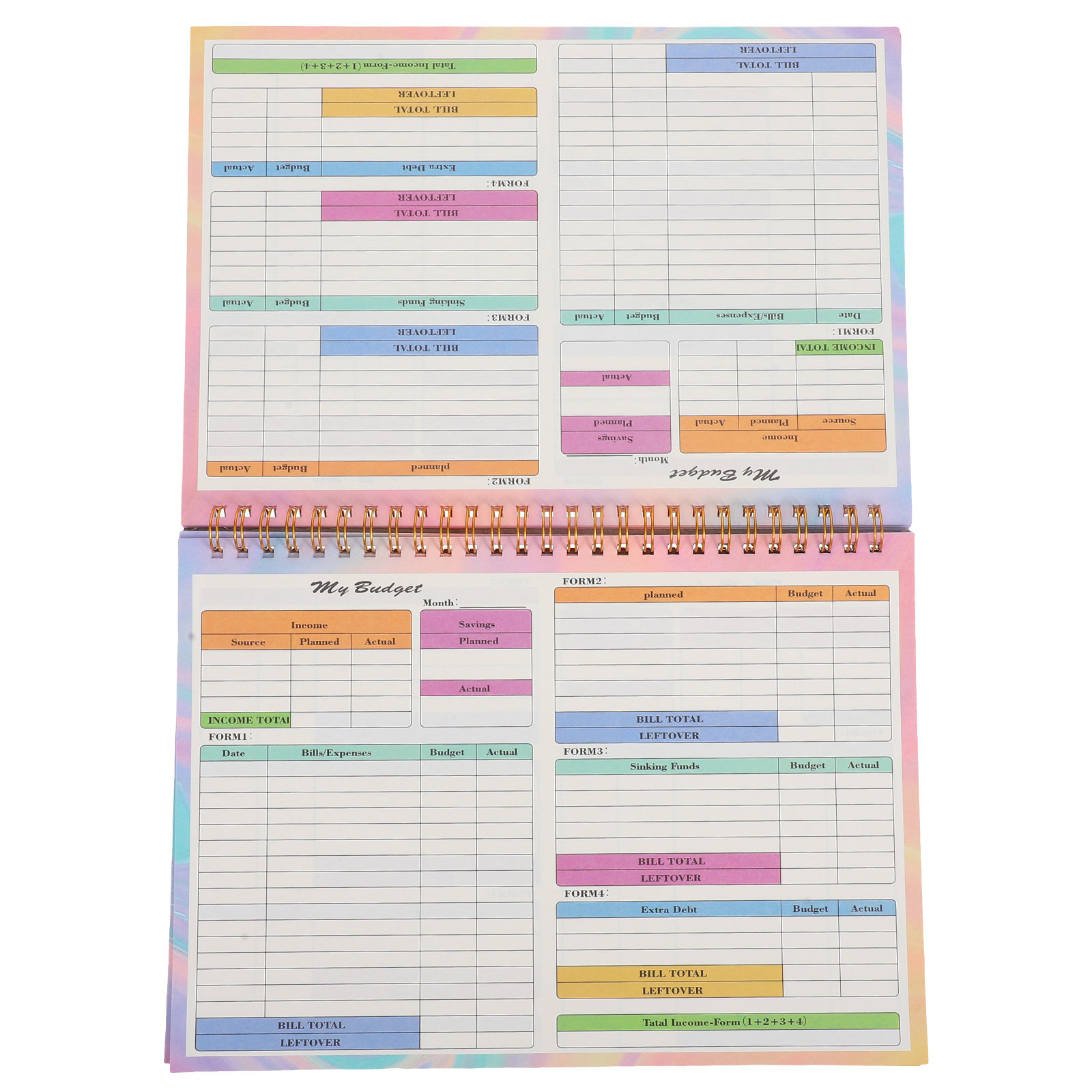 B5 Financial Ledger Book Weekl - Planner Weekly Budget recension och pris