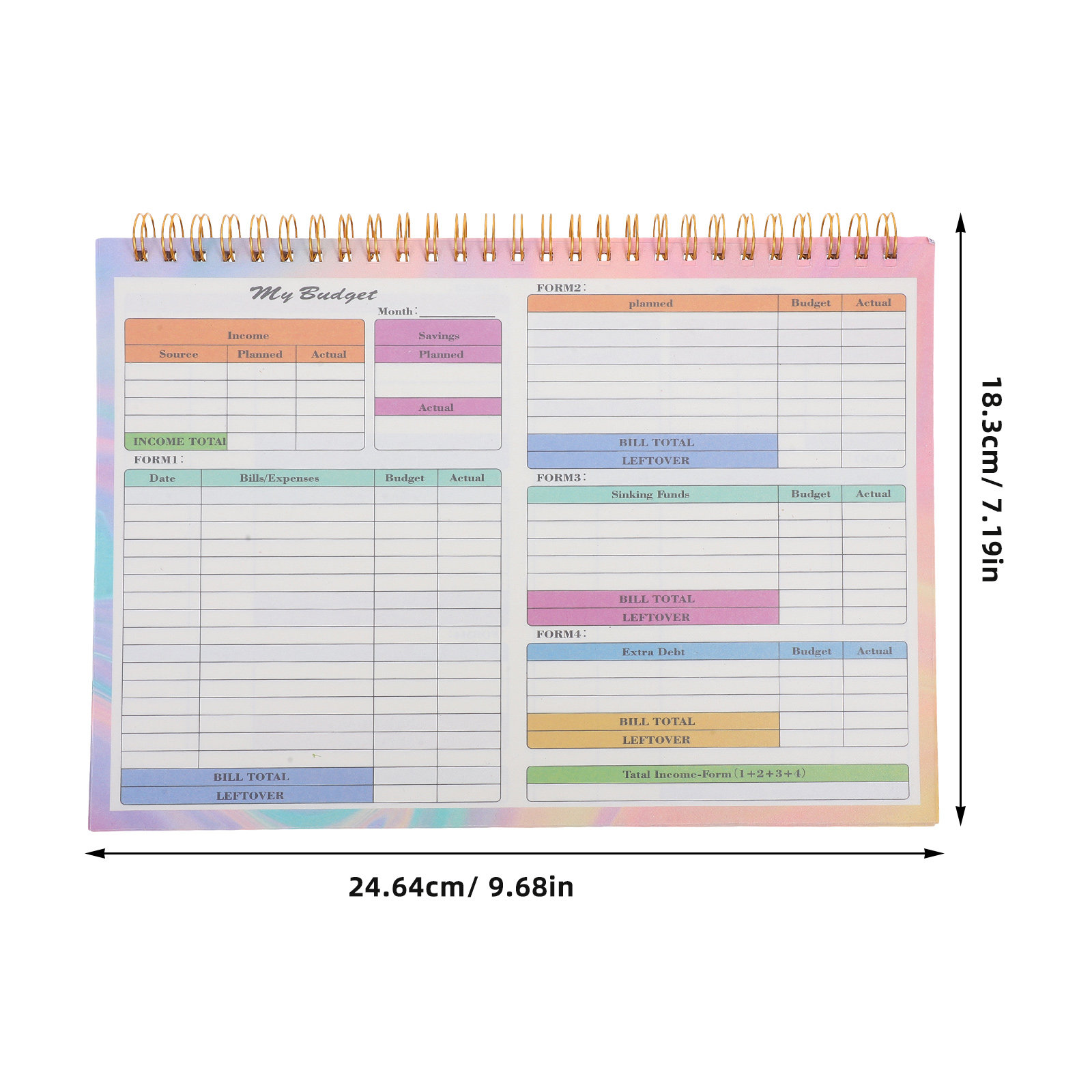 B5 Financial Ledger Book Weekl - Planner Weekly Budget recension och pris
