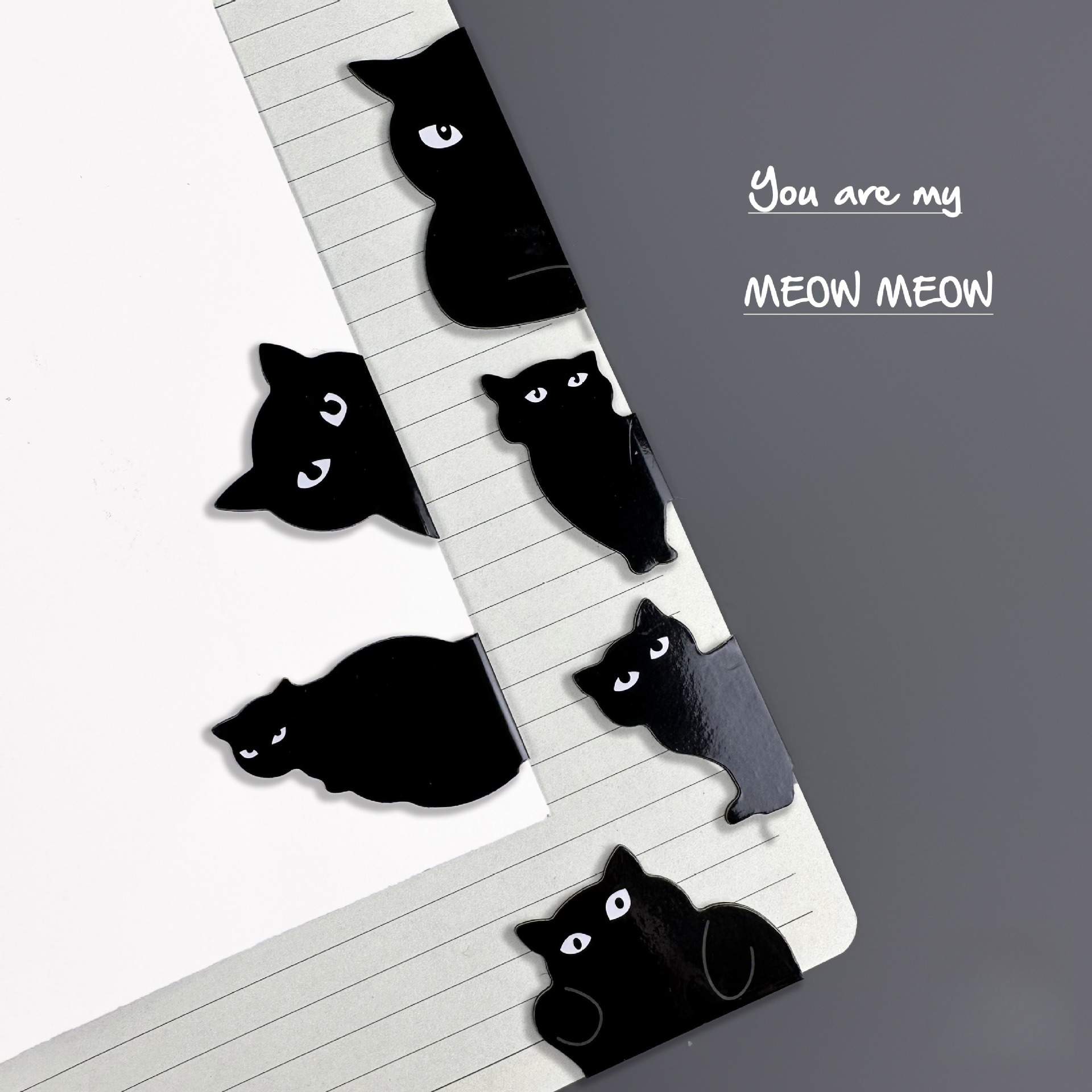 Cute Black Cat Magnetic Bookma - Bookmark Magnetic Clip recension och pris