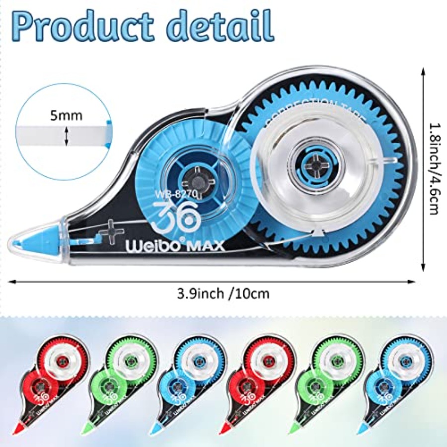 54 Pack Correction Tape Bulk W - Correction Fluid White recension och pris