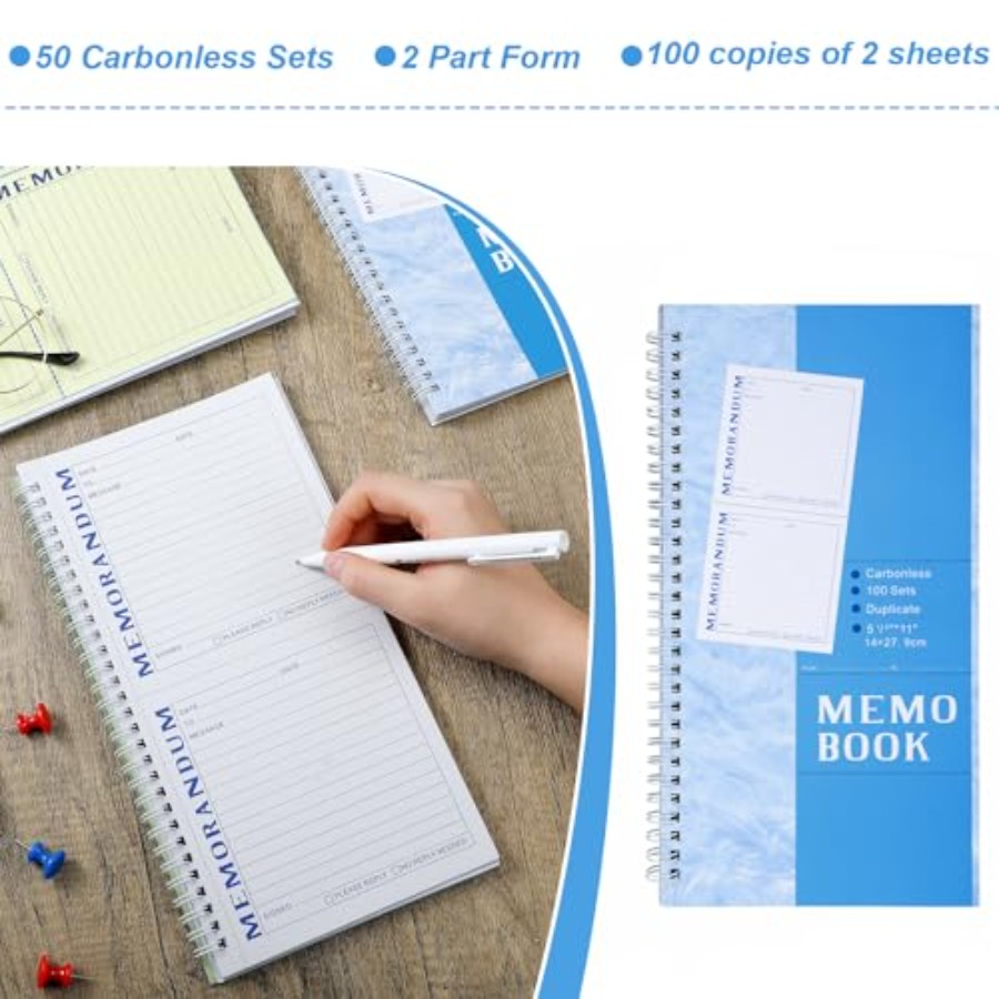 3 Pack Memorandum Book Carbon  - Carbon Copy Book recension och pris