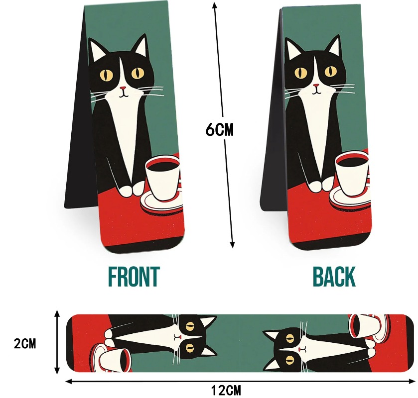 5PCS Simple And Fun Cat Magnet - Bookmark Magnetic Clip recension och pris