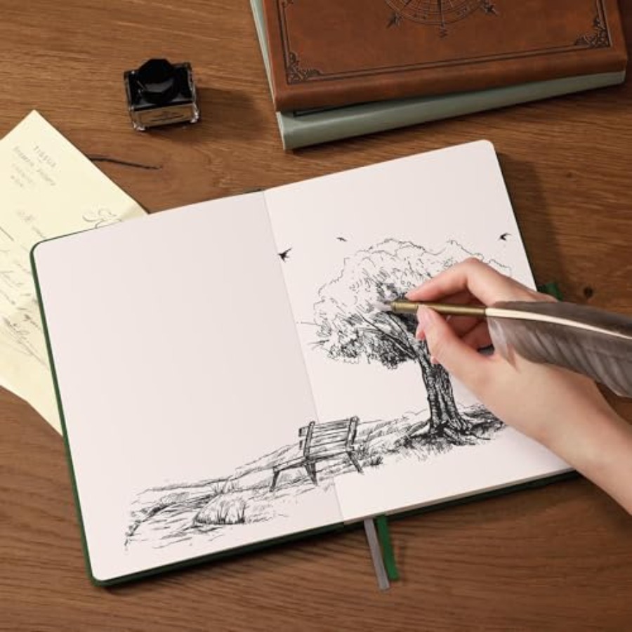 Blank Journal Notebook, 192 Pa - Journal Leather Hardcover recension och pris