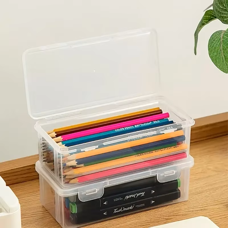 4 large transparent PP storage - Stationery Office Supply Store recension och pris