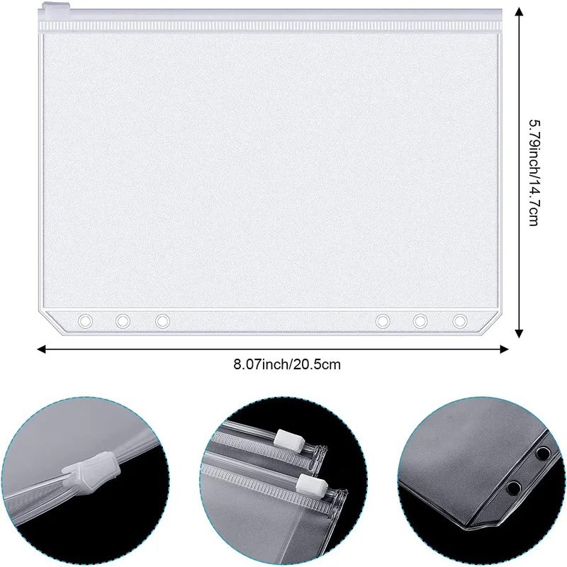 Binder Pockets A6 6-Hole Zippe - Planner Weekly Budget recension och pris