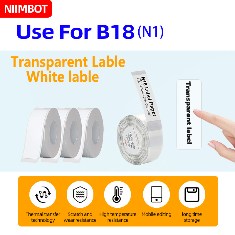 Niimbot B18/N1 Carbon Tape Pap - Label Printer Tape recension och pris