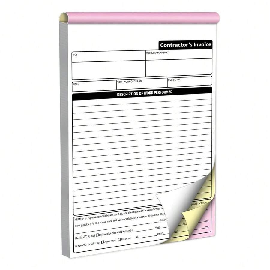 Contractor Invoice Books, 3 Pa - Carbon Copy Book recension och pris