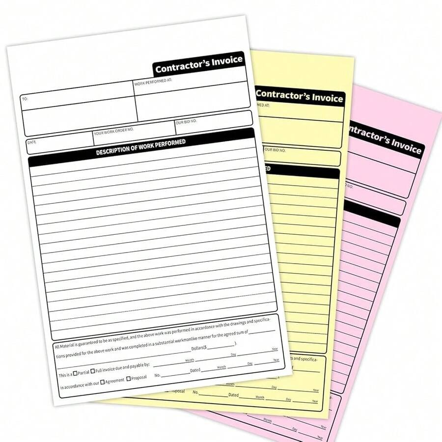 Contractor Invoice Books, 3 Pa - Carbon Copy Book recension och pris