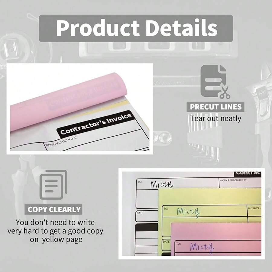 Contractor Invoice Books, 3 Pa - Carbon Copy Book recension och pris