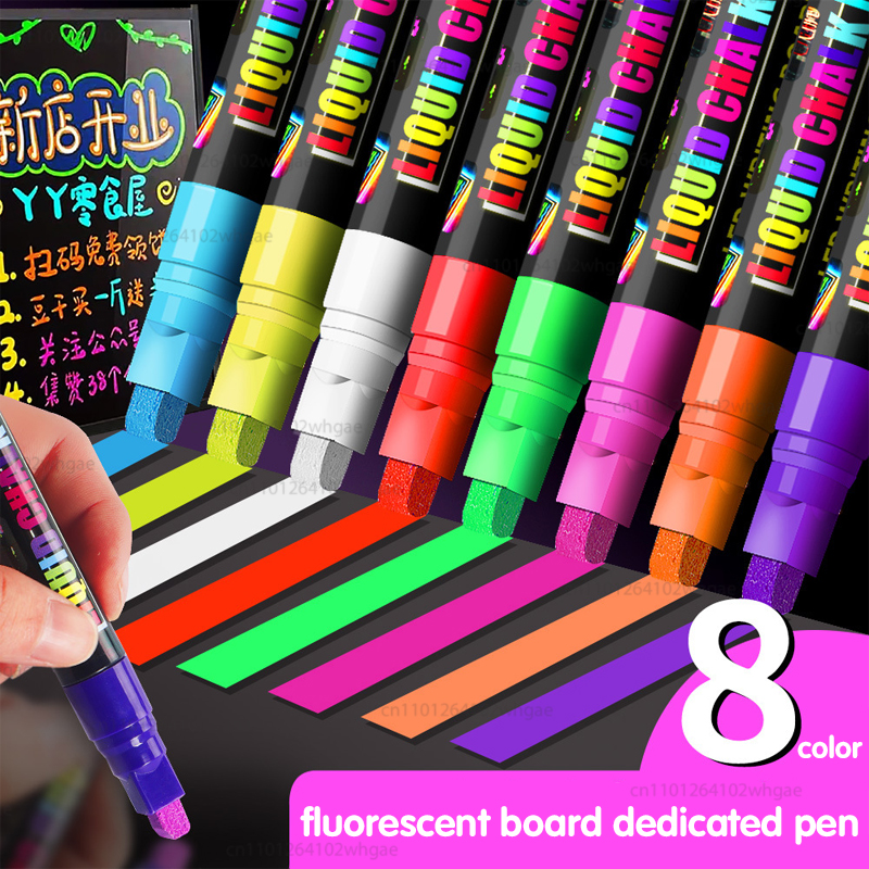 8Color 8mm Liquid Chalk Erasab - Correction Fluid White recension och pris