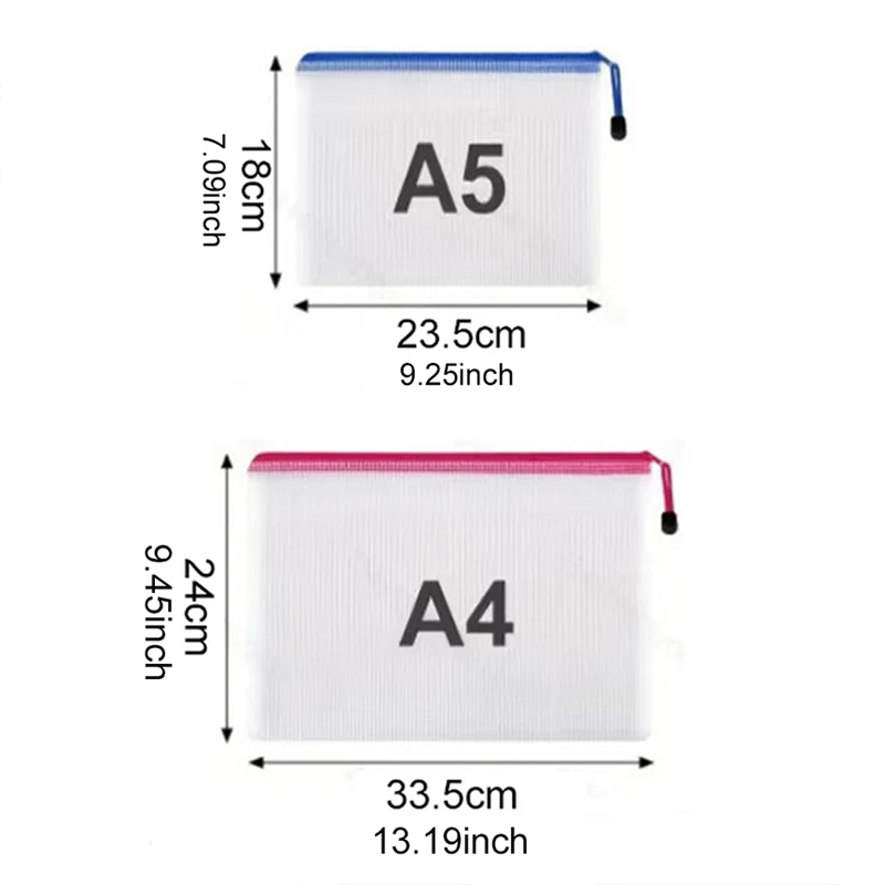 Mesh Zipper Pouch Document Bag - Portfolio Folder Zip recension och pris