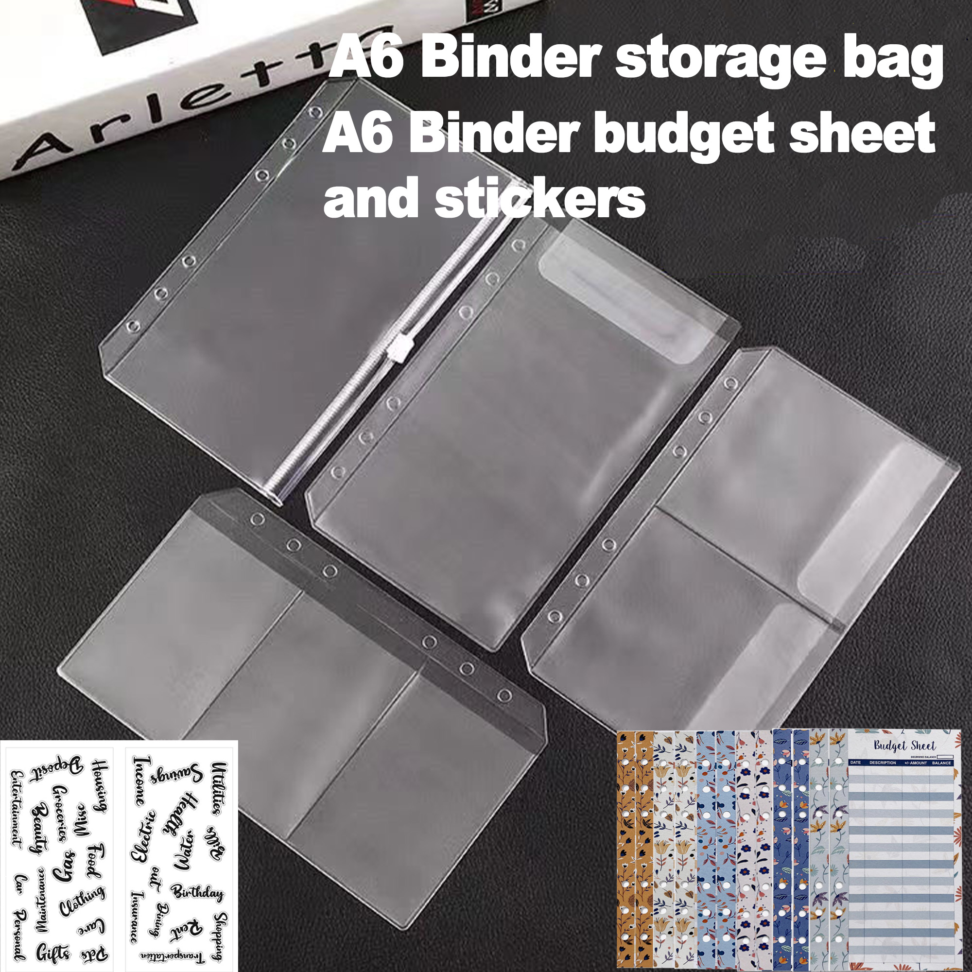 A6 Binder Pockets 6 Holes Cash - Portfolio Folder Zip recension och pris