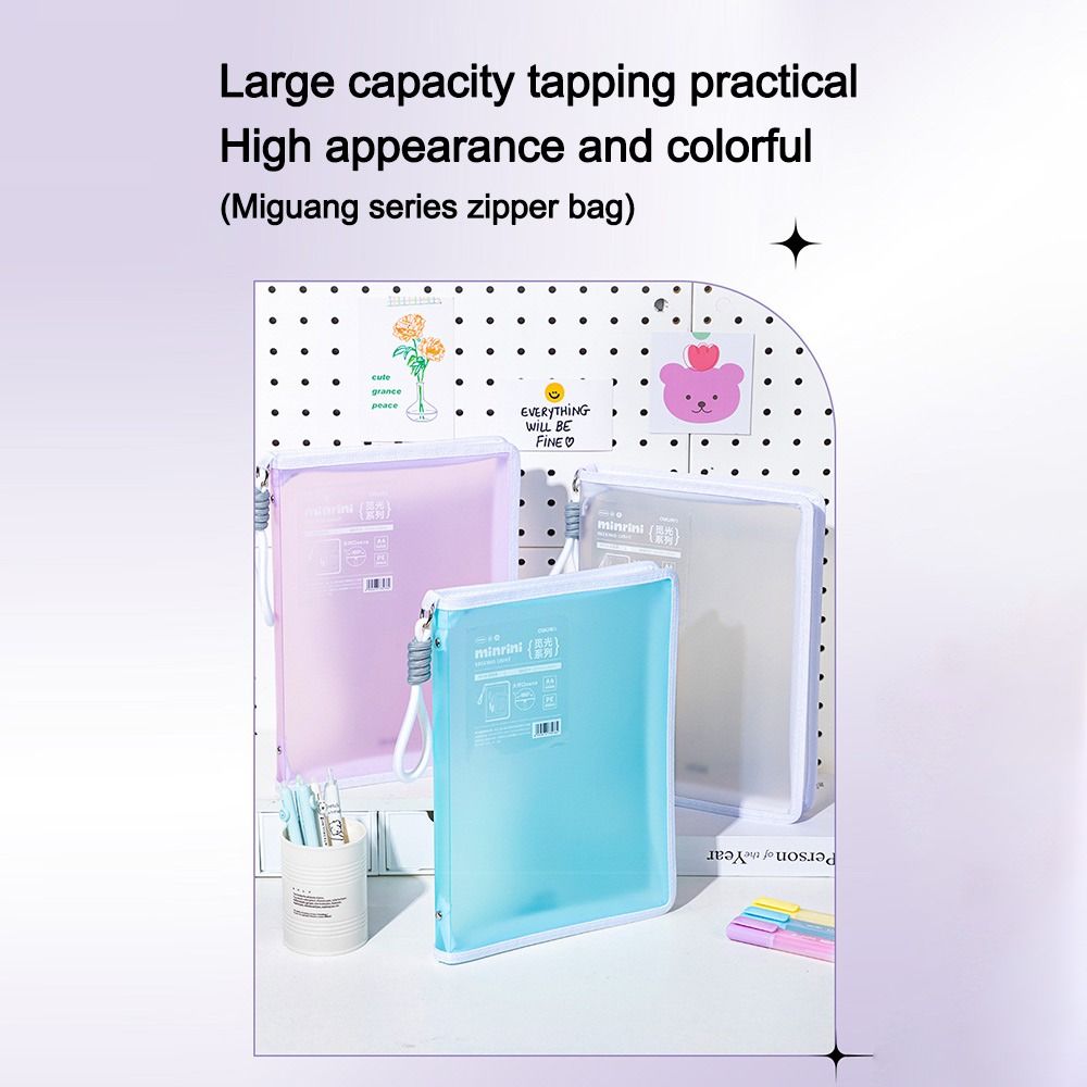 Portable Transparent A4 Zipper - Is Stationery Office Supply recension och pris