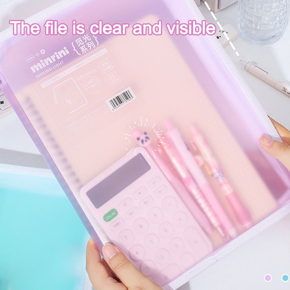 Portable Transparent A4 Zipper - Is Stationery Office Supply recension och pris