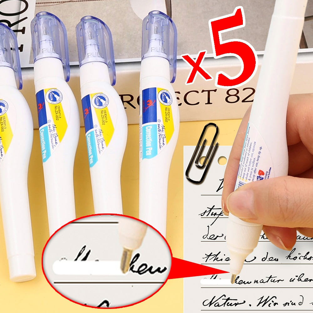 1-5Pc School Metal Headed Erro - Correction Fluid White recension och pris
