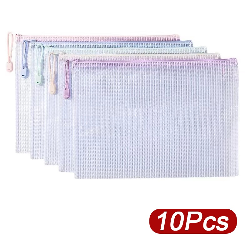5-30pcs Zipper Mesh Bag A4/A5  - Is Stationery Office Supply recension och pris