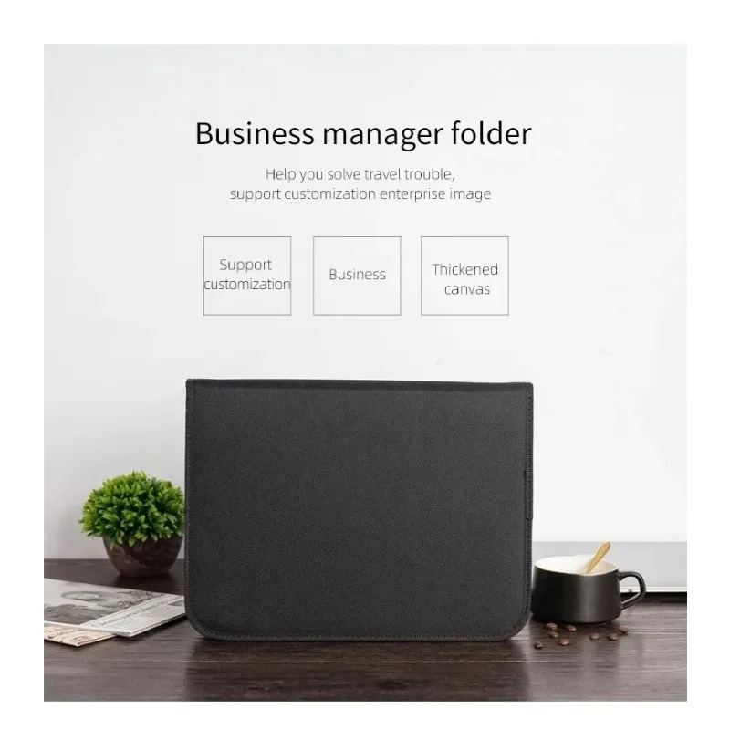 Large Black Business Portfolio - Portfolio Folder Zip recension och pris