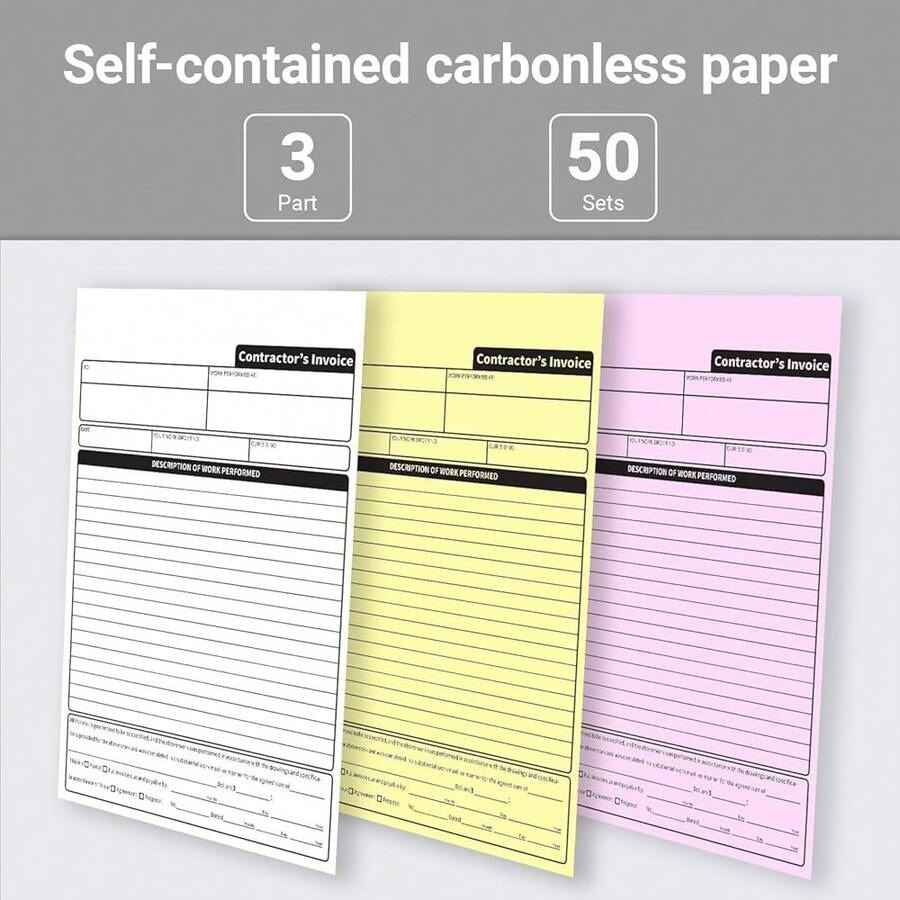 Carbonless Contractor Invoice  - Carbon Copy Book recension och pris