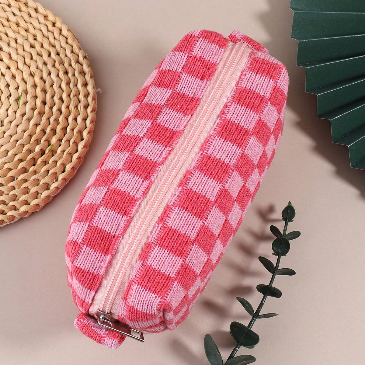 1PC Pink Checkered Single-Laye - Stationery Office Supply Store recension och pris
