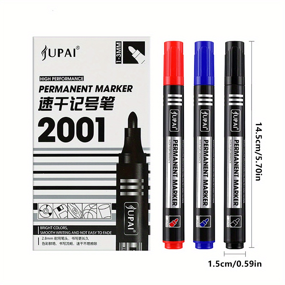 3 Colors Permanent Marker Pens - Ideal Stationery & Office Supply recension och pris