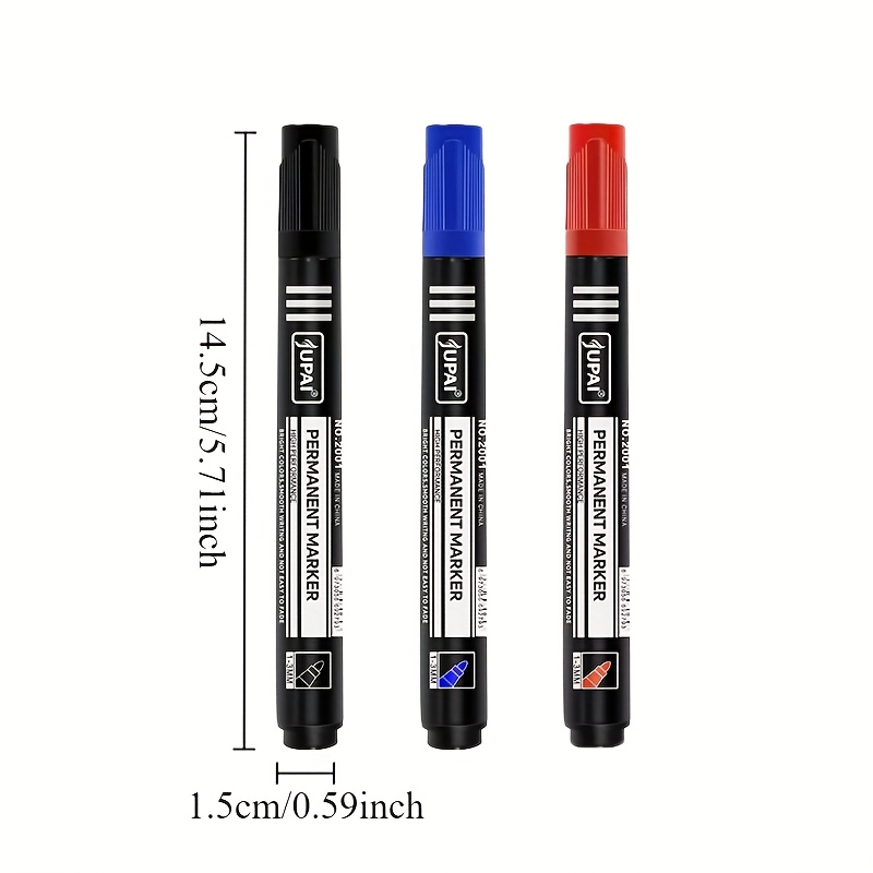 3 Colors Permanent Marker Pens - Ideal Stationery & Office Supply recension och pris