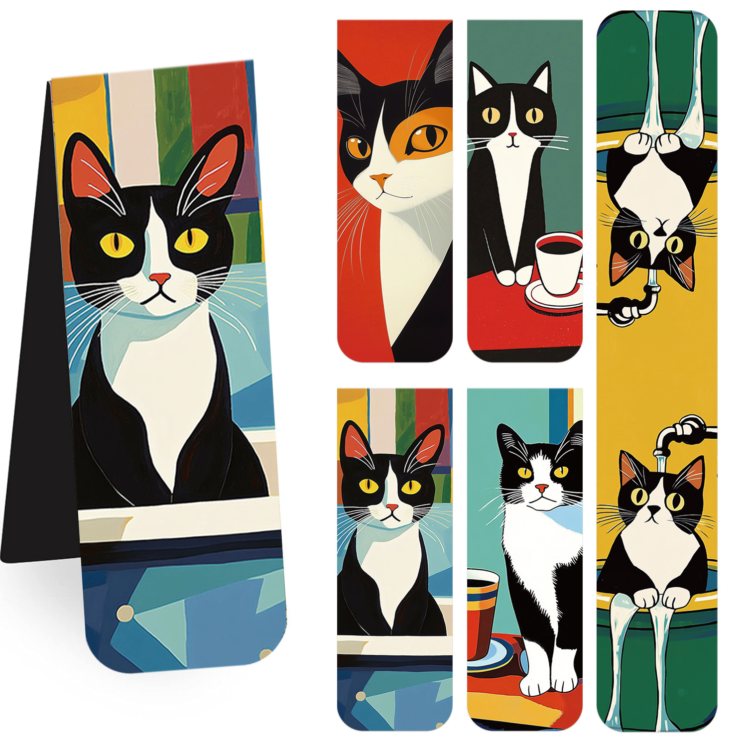 5Pcs/Set Cute Cat Magnetic Boo - Bookmark Magnetic Clip recension och pris