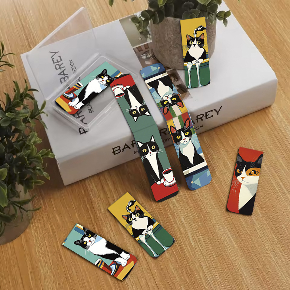 5Pcs/Set Cute Cat Magnetic Boo - Bookmark Magnetic Clip recension och pris