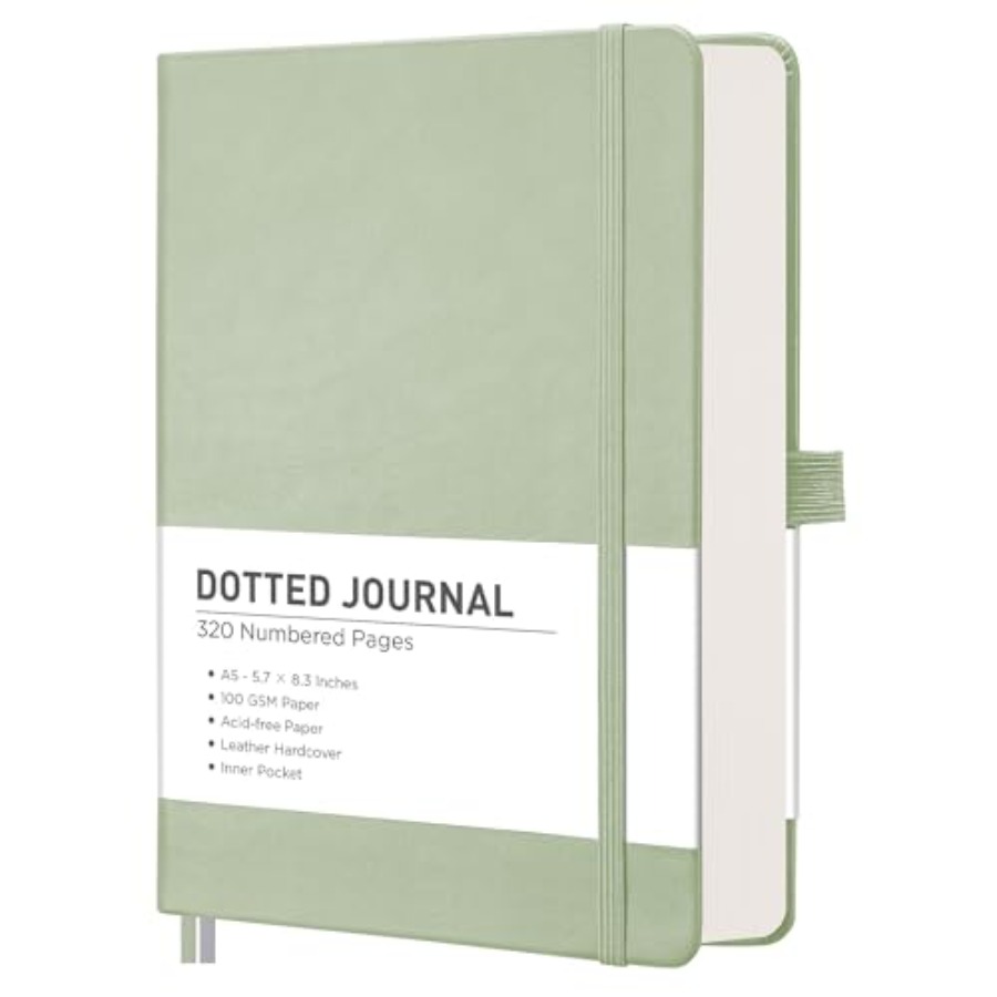 Dotted Journal Notebook, 320 N - Journal Leather Hardcover recension och pris