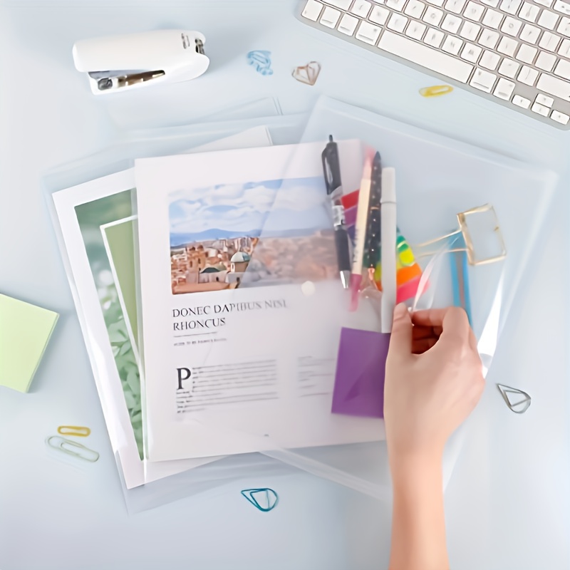 10pcs Transparent A4 Folders C - Is Stationery Office Supply recension och pris