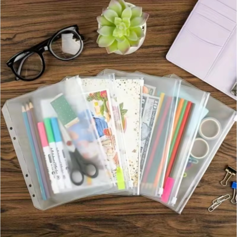 10Pcs Transparent PVC Zipper B - Portfolio Folder Zip recension och pris