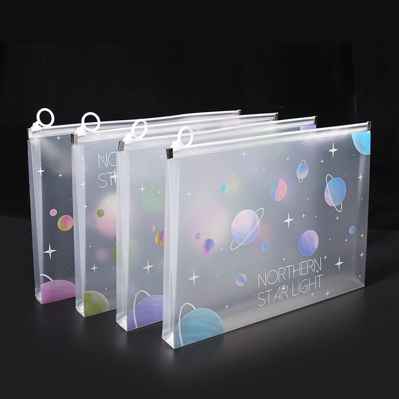 4/12pcs A4 Space Zipper Folder - Is Stationery Office Supply recension och pris