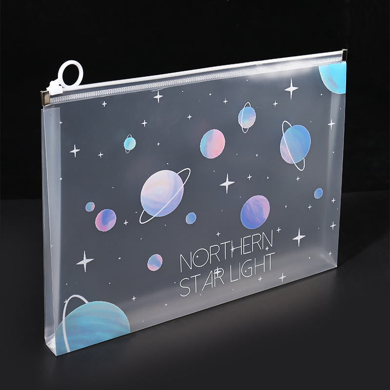 4/12pcs A4 Space Zipper Folder - Is Stationery Office Supply recension och pris