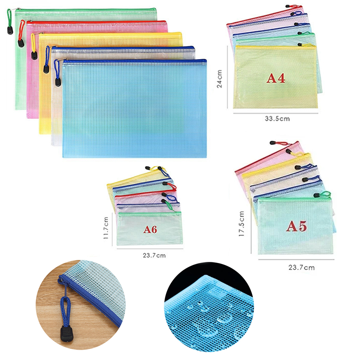 5PCS Stationery Storage Folder - Portfolio Folder Zip recension och pris
