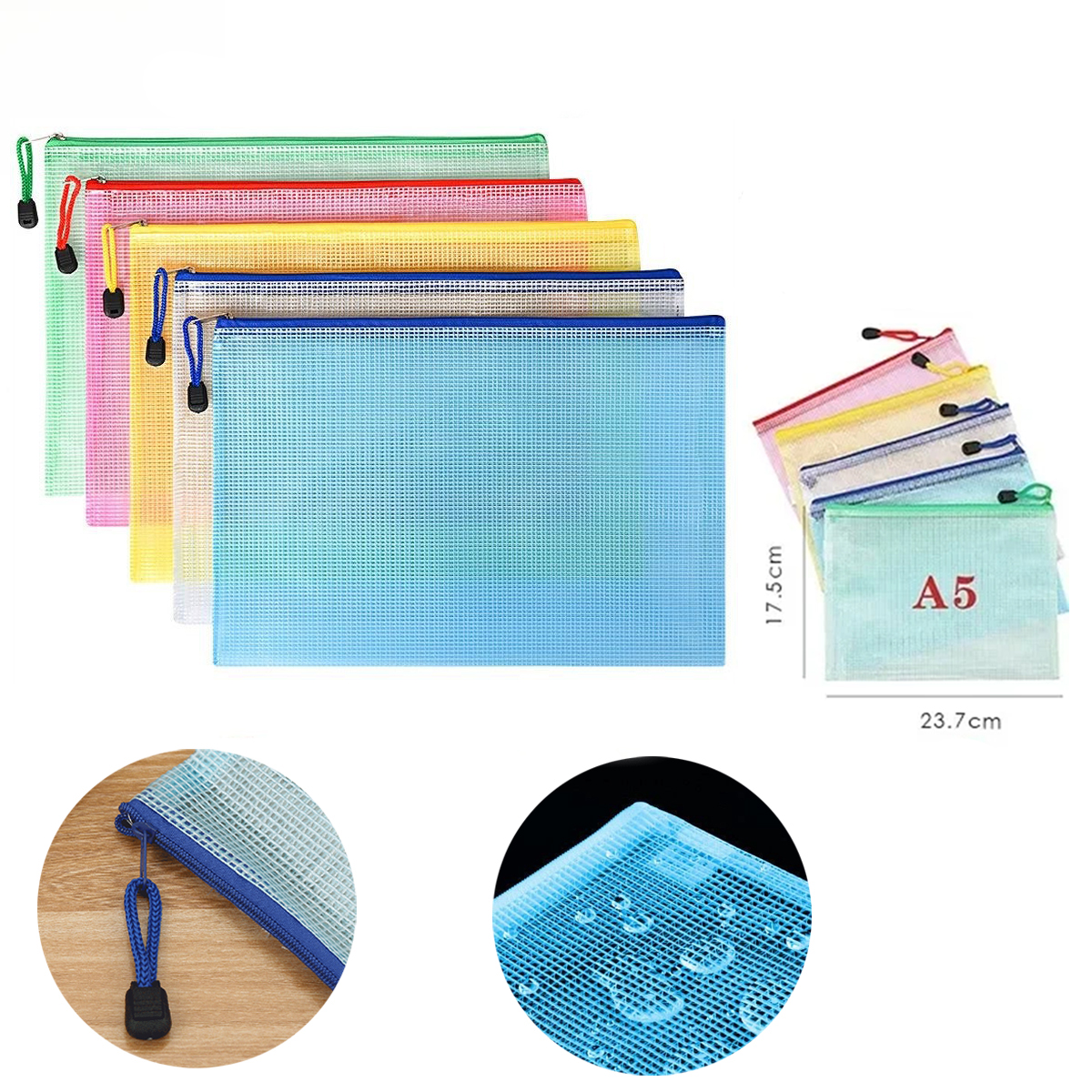 5PCS Stationery Storage Folder - Portfolio Folder Zip recension och pris