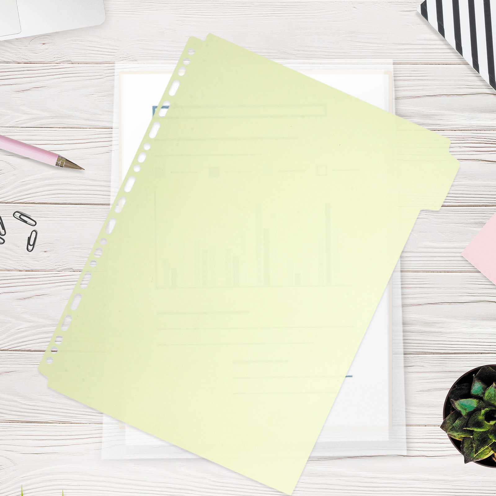6Pcs File Binder Dividers A4 I - Index Tab Divider recension och pris